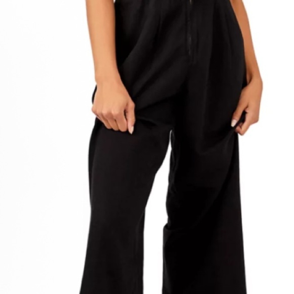 Free People Call On Me Black Jumpsuit, Size Small - Picture 6 of 9